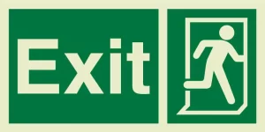 EXIT with running man symbol - IMPA