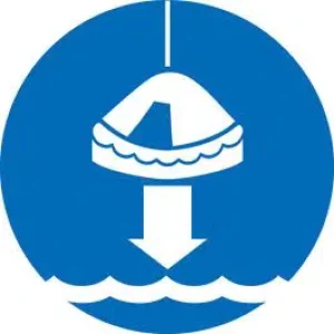 Lower liferaft IMO Sign - IMPA