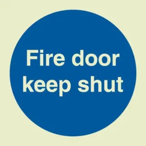 Fire door keep shut (Glow in the dark) - IMPA