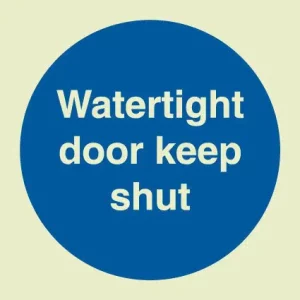 Watertight door keep shut (Glow in the dark) - IMPA