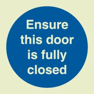 Ensure this door is fully closed (Glow in the dark) - IMPA