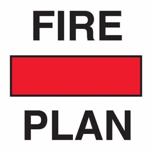 Fire control plan (Glow in the dark) IMO Sign - IMPA