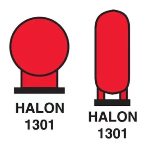 Halon 1301 bottles in a protected area - IMPA