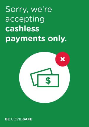 CovidSafe Cashless Payments Only