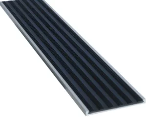 Aluminium flat stair tread – Recessed with PVC insert- ST11