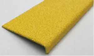 Anti slip stair nosing with durable silicon carbide surface