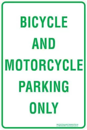 Carpark Bicycle And Motorcycle Parking Only