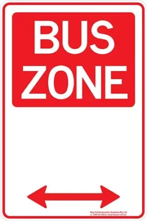 Carpark Bus Zone Span Arrow