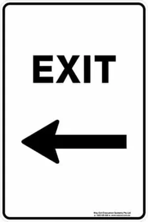 Carpark Exit Arrow Left