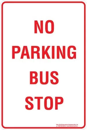 Carpark No Parking Bus Stop