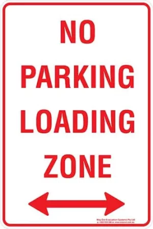 Carpark No Parking Loading Zone Span Arrow