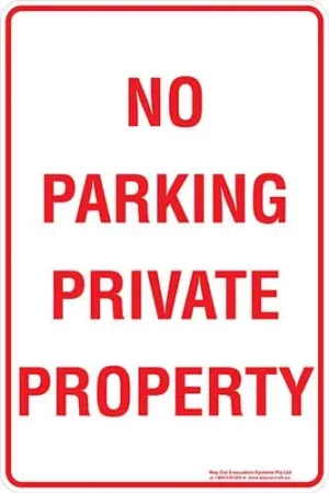 Carpark No Parking Private Property