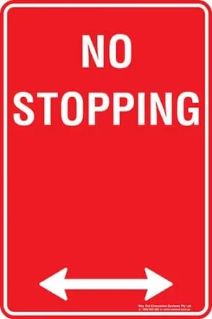 Carpark No Stopping Span Arrow