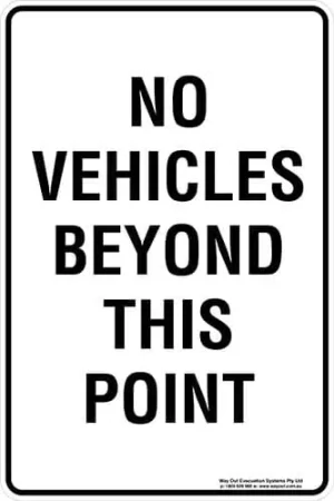 Carpark No Vehicles Beyond This Point