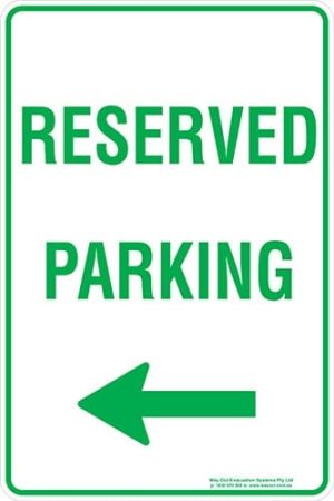 Carpark Reserved Parking Arrow Left