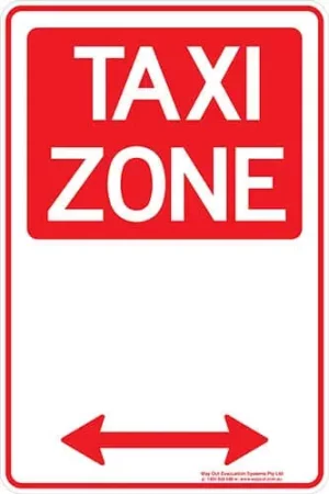 Carpark Taxi Zone Span Arrow