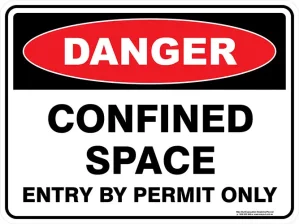 Danger Confined Space Entry By Permit Only