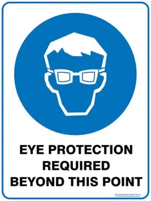 Mandatory Eye Protection Required Beyond This Point