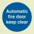 Automatic fire door keep clear (Glow in the dark)