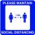 Outdoor Floor Marking Sign – Please Maintain Social Distancing V3