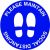 Floor Marking Sign – Please Maintain Social Distancing Feet V4