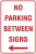 Carpark No Parking Between Signs Arrow Left