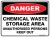 Danger Chemical Waste Storage Area Unathorised Persons Keep Out