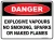 Danger Explosive Vapours No Smoking Sparks Or Naked Flames