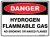 Danger Hydrogen Flammable Gas No Smoking Or Naked Flames