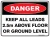 Danger Keep All Leads 2-5m Above Floor Or Ground Level