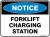 Notice Forklift Charging Station