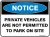 Notice Private Vehicles Are Not Permitted To Park On Site